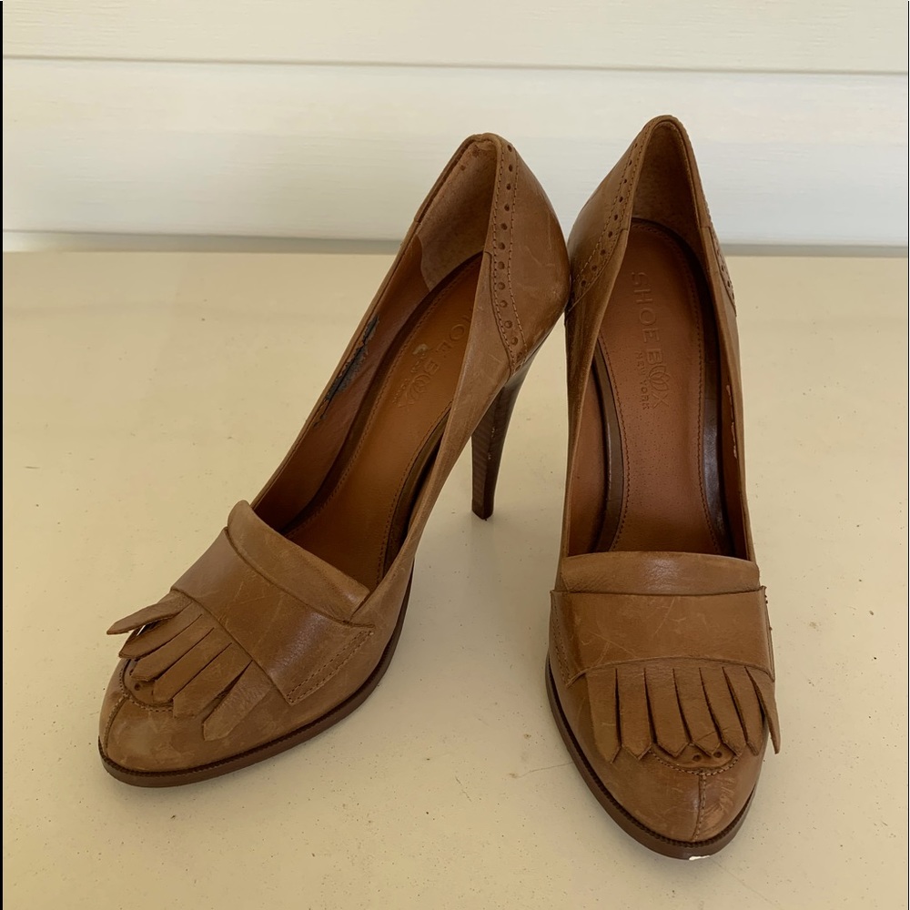 THE SHOE BOX Leather stiletto heels